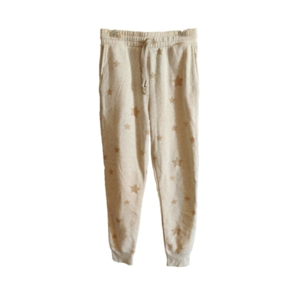 Moral Fiber Lounge Pants - Beige - Golder Stars - Size Large